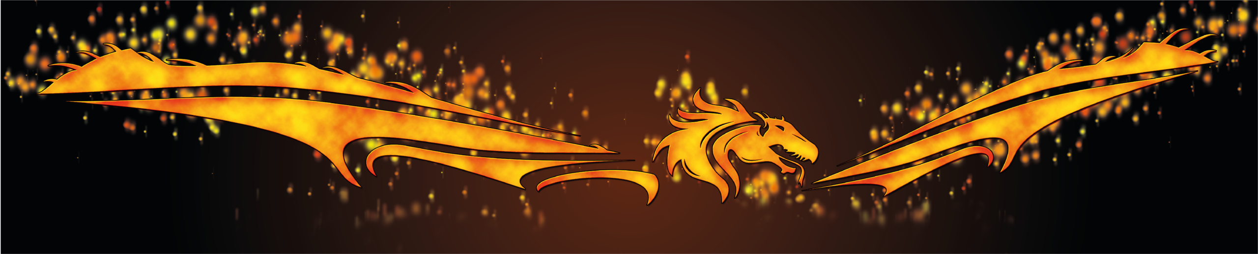 The Friendly Server Dragon Logo (with sparks) - Ark Survival Ascended and Conan Exiles Community Clusters.  The Best Community in Gaming.